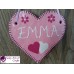 Customizable Heart Decor - Heart Wall Hanging - Heart Wall Decor - Pink Heart Decor - Pink Customizable Hanger - Salt Dough Heart - Customizable Name Decor